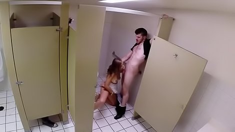 Fucking into the public toilet
