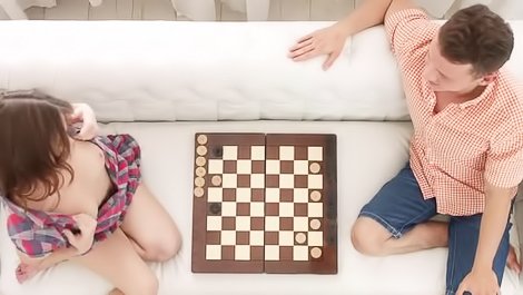 Hot lovers are playing chess and fucking