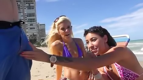 Beach sluts are ready for some fun