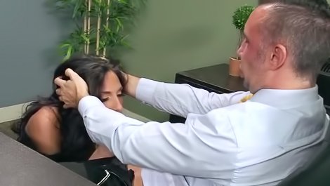 Incredible brunette is riding big cock