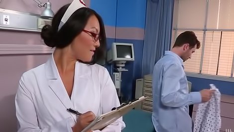 Horny hunk fucks a slutty nurse