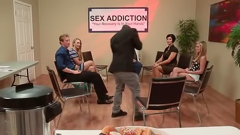 Blonde sex addict gets nailed hard