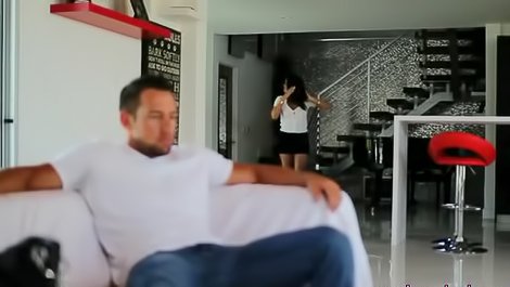 Yummy brunette is being punished