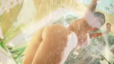 Wet brunette gets punished hard