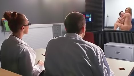 Busty nurse rides a big pecker