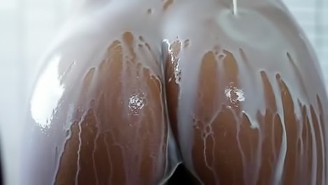 Hot brunette gets fucked in shower