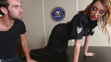 Police slut handcuffed and fucked
