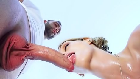 Big-tittied blonde is getting banged