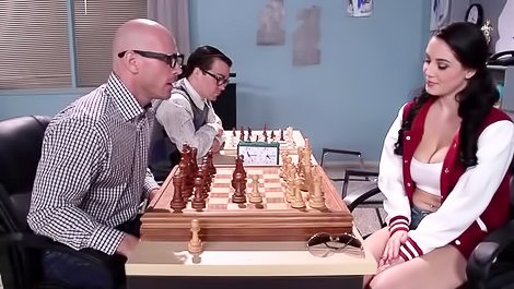 Awesome brunette is enjoying strong dick