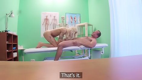 Blonde banging her sexy doctor