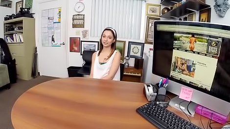 Fucking sweet brunette on the table