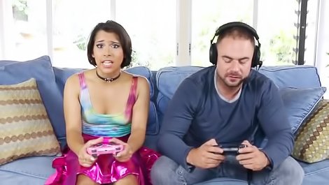 Lovely gamer is getting penetrated